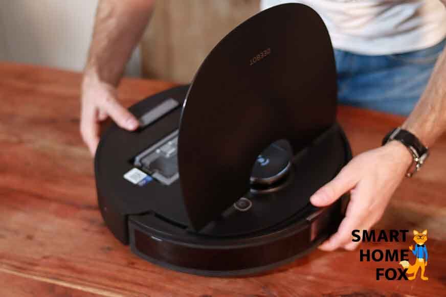 Der Ecovacs Deebot T9 AIVI ist von oben zu sehen